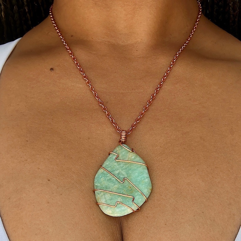 One of a Kind, Amazonite Gemstone Necklace